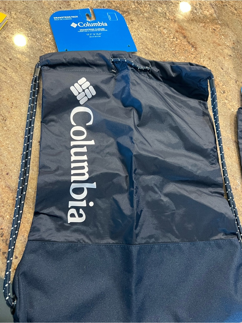 Columbia Navy Drawstring Pack - Picture 2 of 3